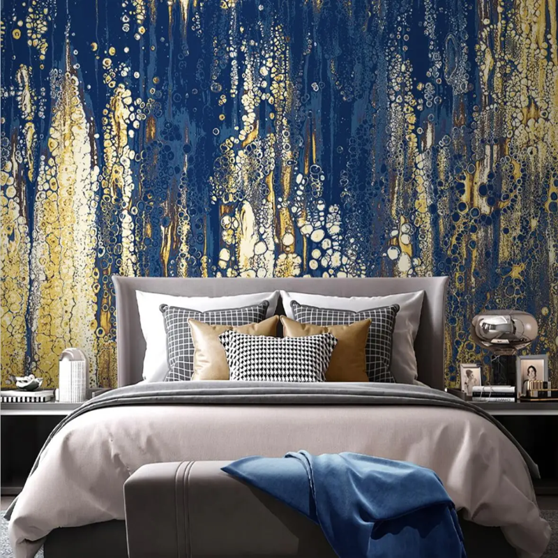 3D Wallpaper Blue Lagoon Marble